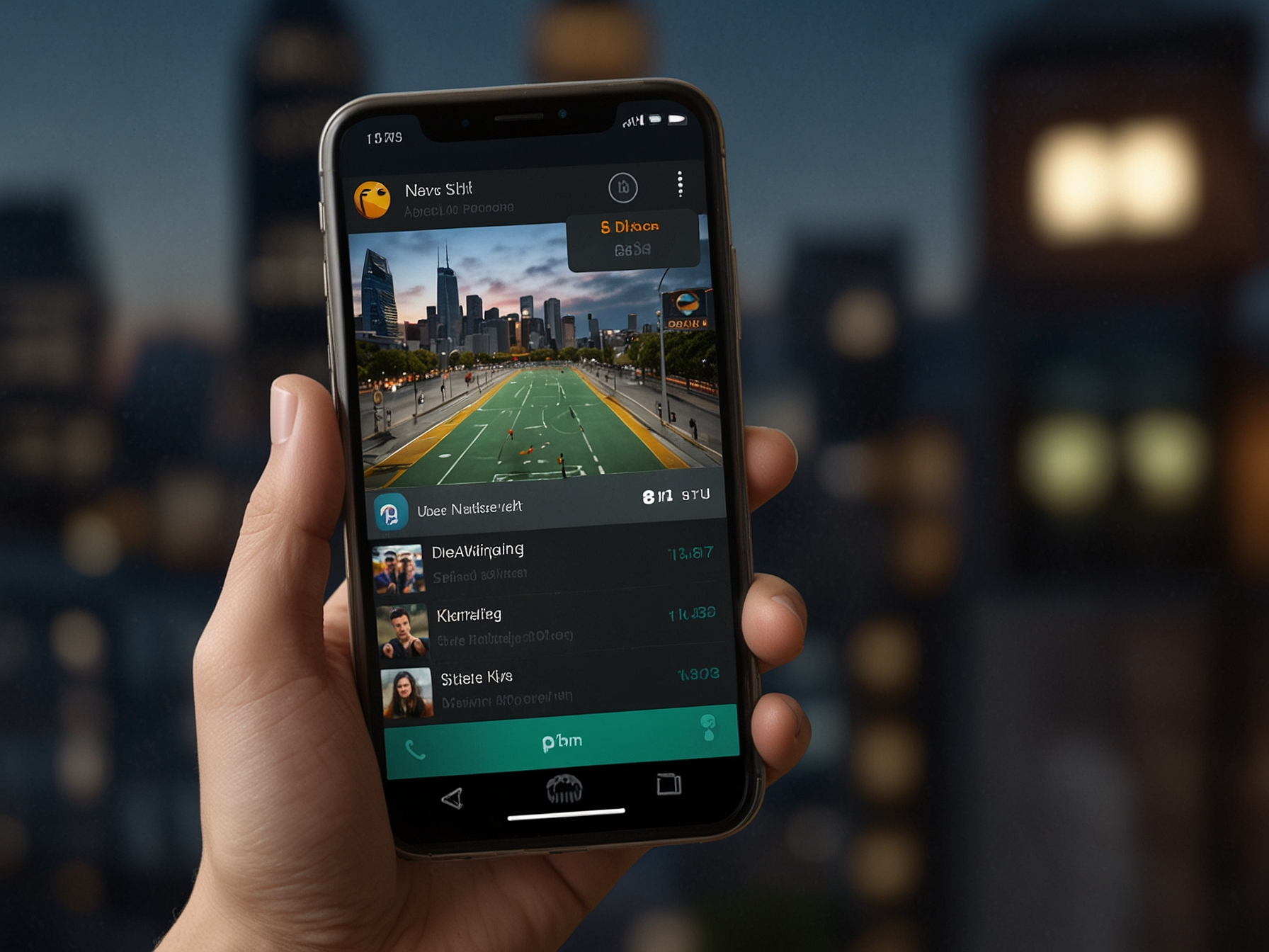 User with phone using SpinBet app